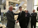 Christopher Conway, winner of the essay prize, with SAHR VP Maj-Gen Truluck